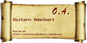 Osztern Adalbert névjegykártya